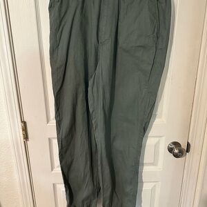 Women’s Teal Green Linen Pants